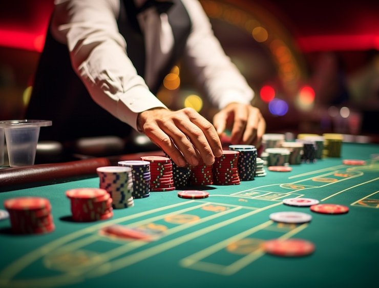 Antarmuka Lightning Baccarat di mpobet dengan dealer langsung dan statistik kartu